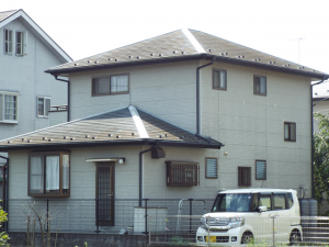 栃木県小山市　E様邸　外壁屋根塗装の施工事例　施工前の写真